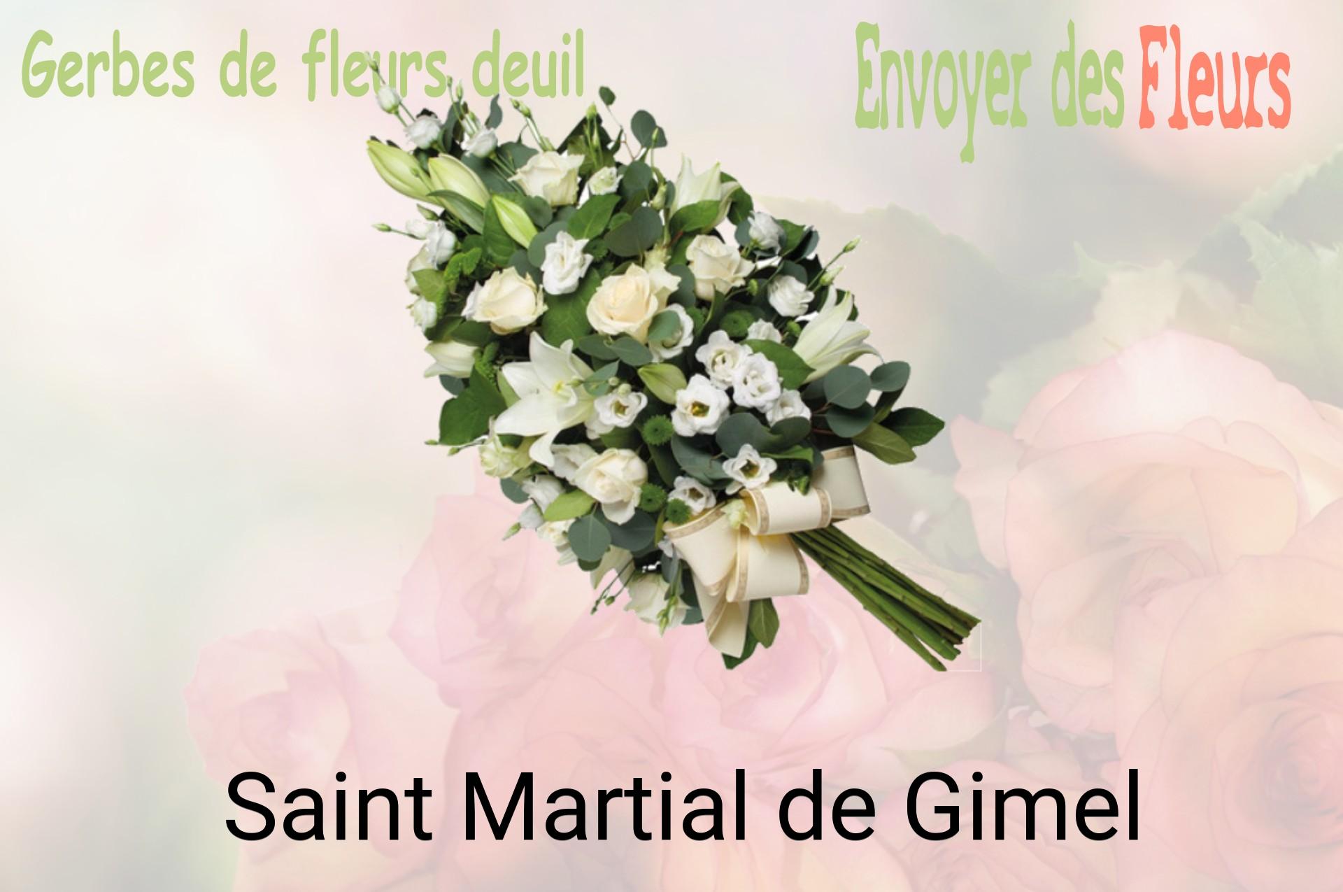 Gerbe de fleurs de deuil livrée à Saint-Martial-de-Gimel